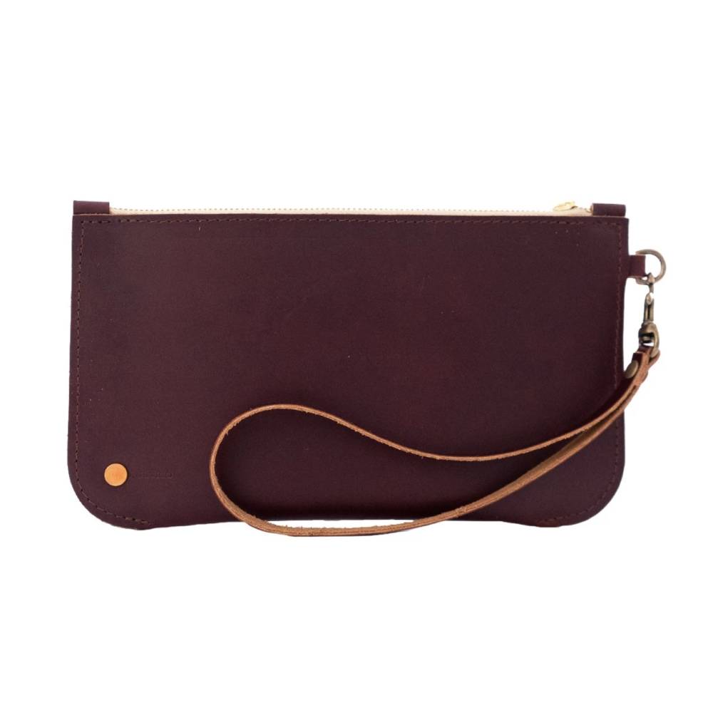 Rustico Brooklyn Leather Clutch WOMEN - Accessories - Handbags - Clutches & Pouches RUSTICO BURGUNDY  