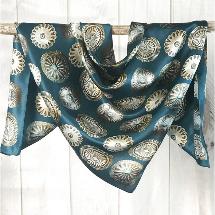 Fringe Scarves "Big Concho" Long Wild Rag ACCESSORIES - Additional Accessories - Wild Rags & Scarves Fringe Scarves JADE  