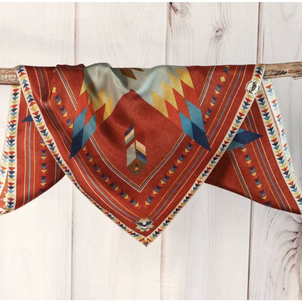 Soaring Eagle Star Quilt Shorty Scarf ACCESSORIES - Additional Accessories - Wild Rags & Scarves Fringe Scarves   