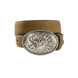 Nocona Distressed Belt with Bull Rider Buckle KIDS - Accessories - Belts Nocona   