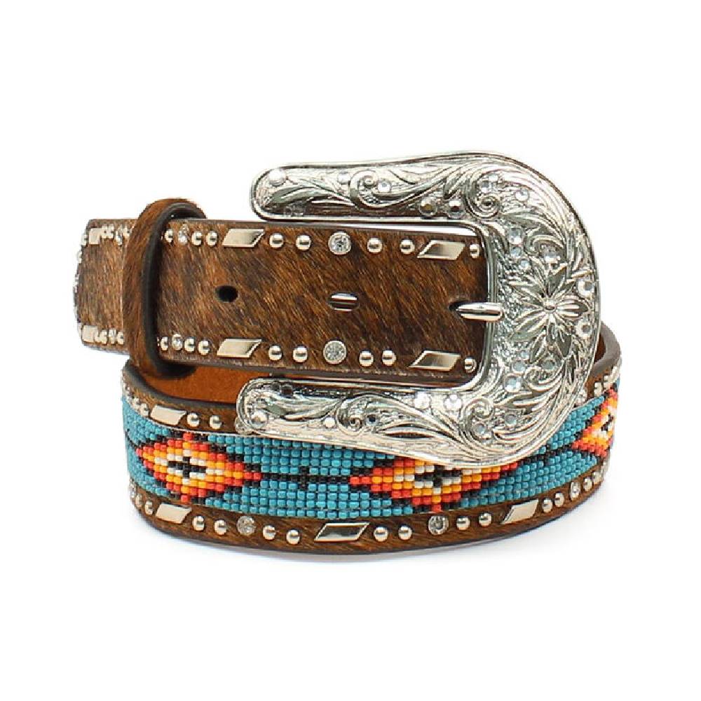 Ariat Youth Southwest Beaded Hair-On Belt - FINAL SALE KIDS - Accessories - Belts M&F Western Products   