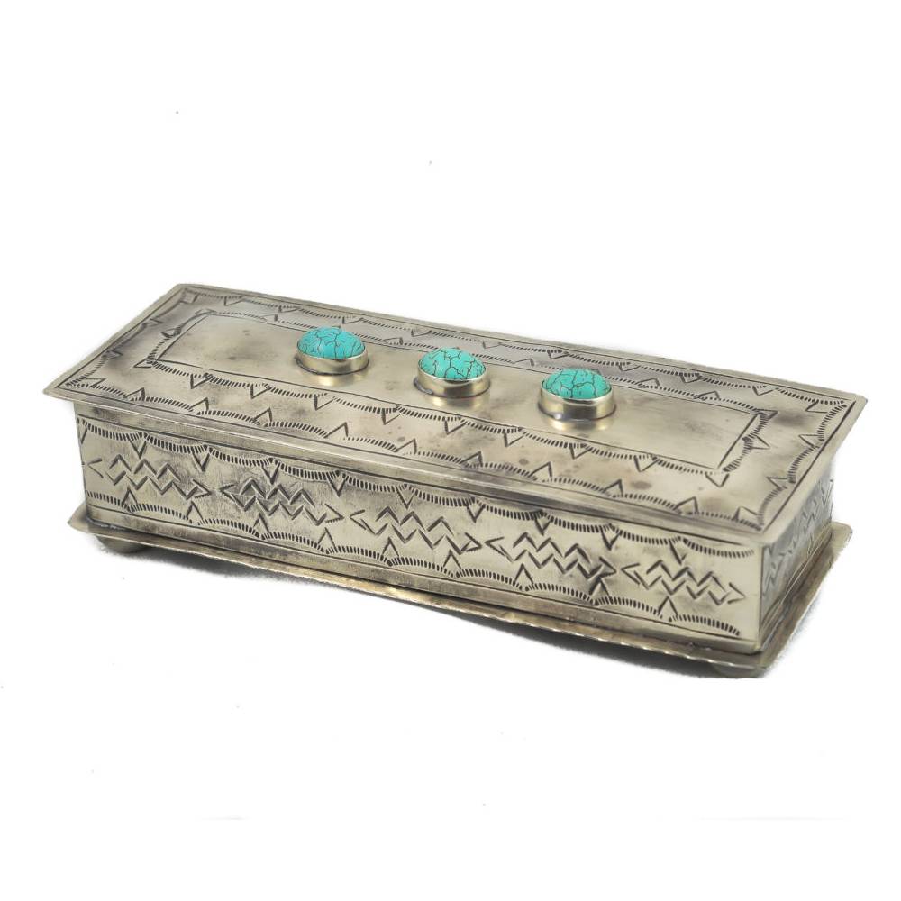J. Alexander Stamped Eyeglass Box HOME & GIFTS - Home Decor - Decorative Accents J. ALEXANDER RUSTIC SILVER   