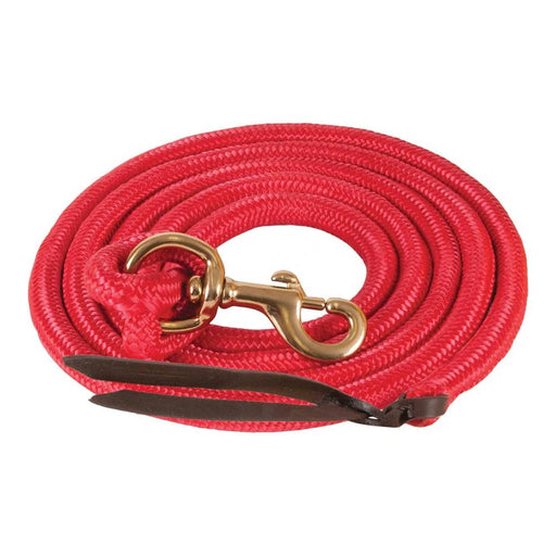 Poly Cowboy Lead Rope Tack - Halters & Leads Mustang Red