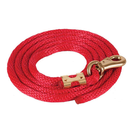 Teskey's Poly Lead Rope With Bull Snap Tack - Halters & Leads Teskey's Red