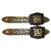 Teskey's Cheetah and Teal Buckstitch Spur Straps Tack - Spur Straps Teskey's   