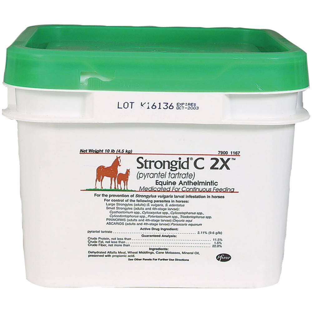 Strongid C 2X Equine - Dewormer Zoetis 10lb
