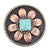 Copper Sunflower Concho with Turquoise Stone Tack - Conchos & Hardware - Conchos Teskey's Chicago Screw 1" 