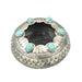 J. Alexander Stamped Scalloped Pot W/ Turquoise HOME & GIFTS - Home Decor - Decorative Accents J. ALEXANDER RUSTIC SILVER   