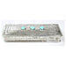 J. Alexander Long Stamped Box W/ 3 Turquoise Stones HOME & GIFTS - Home Decor - Decorative Accents J. ALEXANDER RUSTIC SILVER   