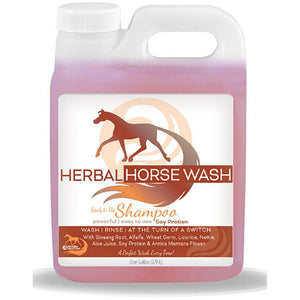 Herbal Horse Wash Equine - Grooming Healthy Hair Care 1 Gallon  