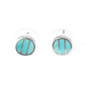 Peyote Bird Designs Large Turquoise Stud Earrings WOMEN - Accessories - Jewelry - Earrings Peyote Bird Designs Stripe Circle  