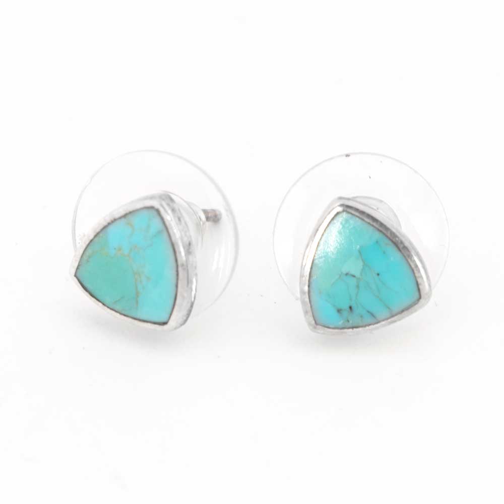 Peyote Bird Designs Large Turquoise Stud Earrings WOMEN - Accessories - Jewelry - Earrings Peyote Bird Designs Triangle  