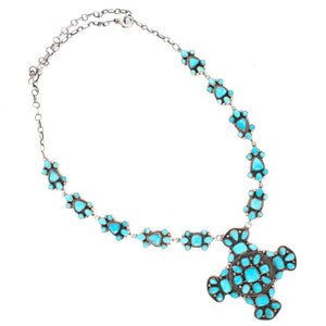 D. Ashley 3" Turquoise Cross Necklace WOMEN - Accessories - Jewelry - Necklaces Peyote Bird Designs   