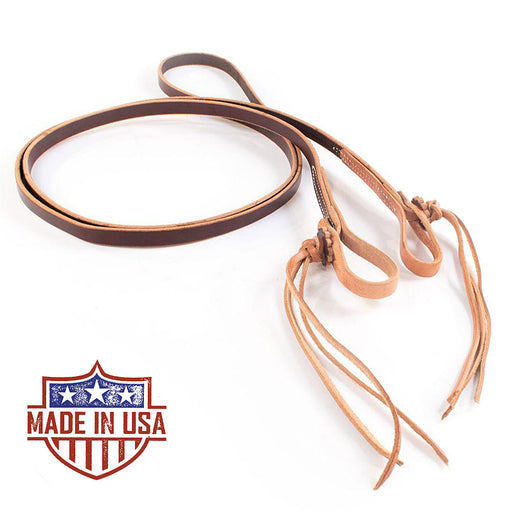 Patrick Smith Latigo Two-Tone Pineapple Knot Roping Rein Tack - Reins Patrick Smith 1/2"  