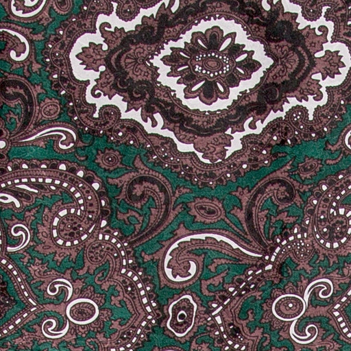 Paisley Silk Wild Rag - Green & Chocolate ACCESSORIES - Additional Accessories - Wild Rags & Scarves Wyoming Traders   