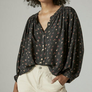 Lucky Brand Floral Button Front Shirt WOMEN - Clothing - Tops - Long Sleeved Lucky Brand Jeans   