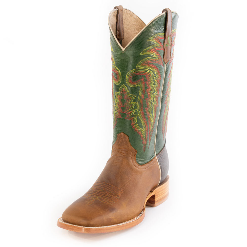 R. Watson Mad Cat Tan Cowhide Square Toe  - FINAL SALE