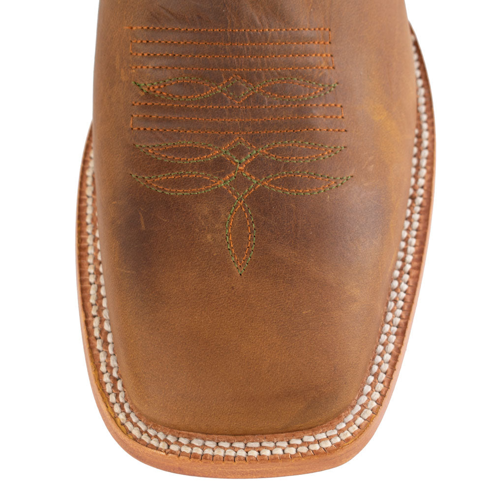 R. Watson Mad Cat Tan Cowhide Square Toe  - FINAL SALE