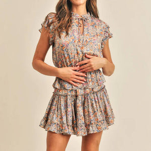 Reset Oaklee Ruffle Dress - FINAL SALE WOMEN - Clothing - Tops - Short Sleeved Reset By Jane   
