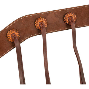 Martin Saddlery 2-3/4" Skirting with Rosettes and Strings Breast Collar Tack - Breast Collars Martin Saddlery   