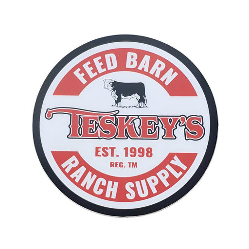Teskey's Feed Barn & Ranch Supply Round Vinyl Sticker TESKEY'S GEAR - Stickers Teskey's