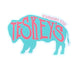 Teskey's Buffalo Die-Cut Vinyl Sticker - Turquoise/Pink TESKEY'S GEAR - Stickers Teskey's