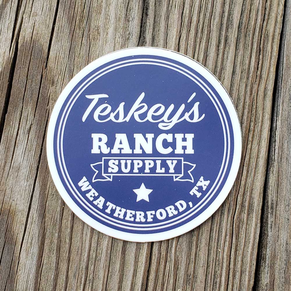 Teskey's Ranch Supply Round Vinyl Sticker TESKEY'S GEAR - Stickers Sticker Mule   