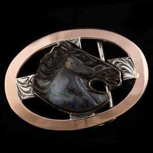 Comstock Heritage Sutro Brumby Opal Horsehead Buckle ACCESSORIES - Additional Accessories - Buckles Comstock Heritage   