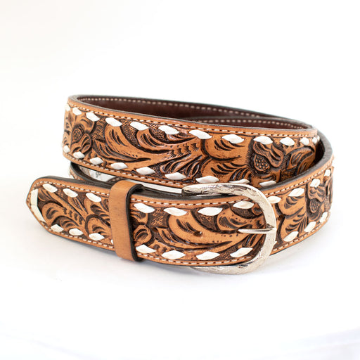 Teskey's Hand Tooled Buckstitch Belt Size 42 MEN - Accessories - Belts & Suspenders Teskey's Belts   
