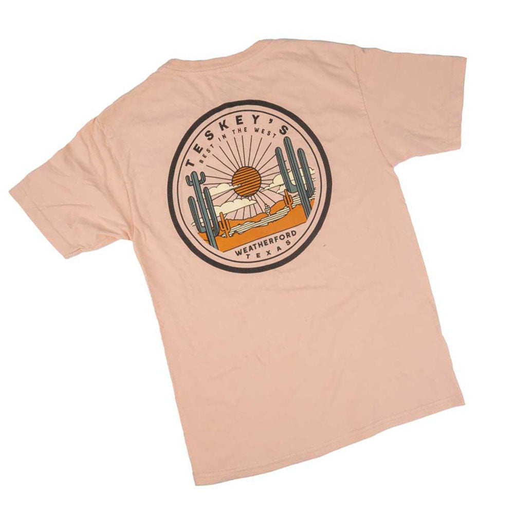 Teskey's Saguaros Desert Tee - Rose Quartz TESKEY'S GEAR - SS T-Shirts TGT   