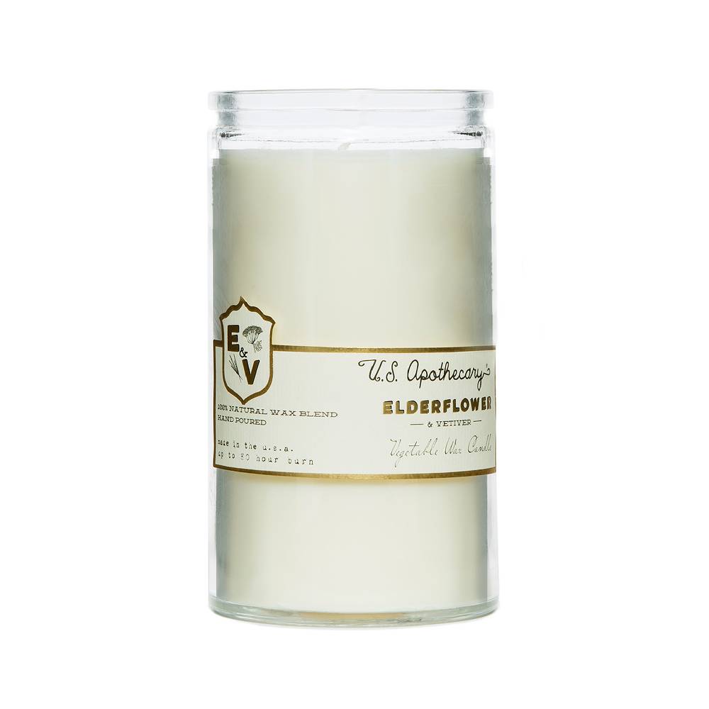 Natural Wax Candle | Elderflower + Vetiver HOME & GIFTS - Home Decor - Candles + Diffusers U.S. Apothecary   