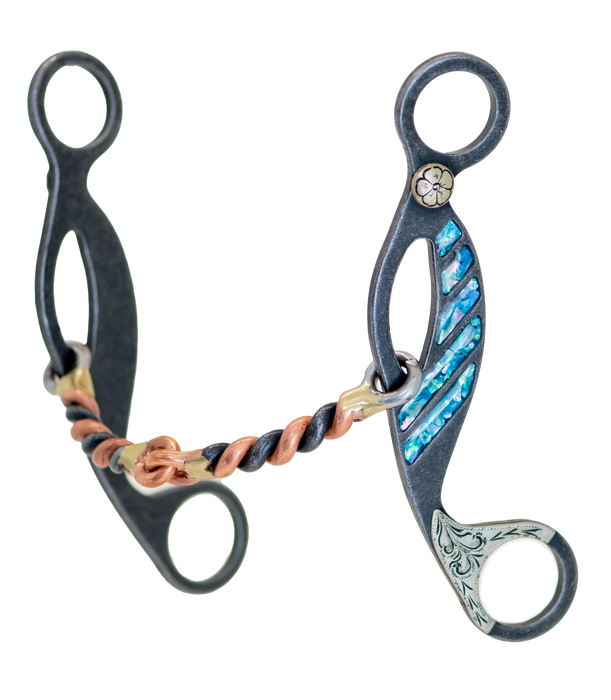 Cowboy Tack Turquoise Snaffle Copper Twist Gag Bit Tack - Bits Partrade   