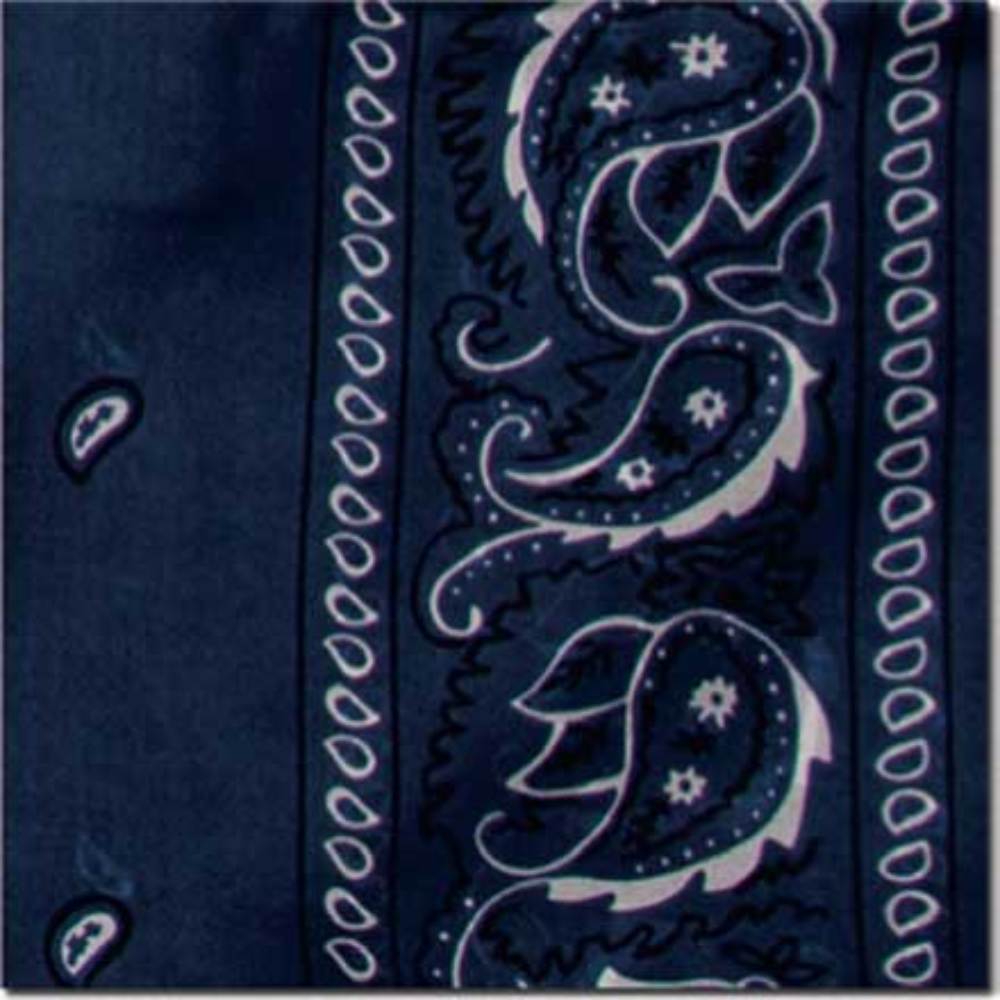 20" Bandana Silk Wild Rag - Navy ACCESSORIES - Additional Accessories - Wild Rags & Scarves Wyoming Traders   