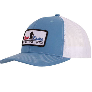 Classic Equine Caps Embroidered Patch Logo HATS - BASEBALL CAPS Classic Equine Blue/White  