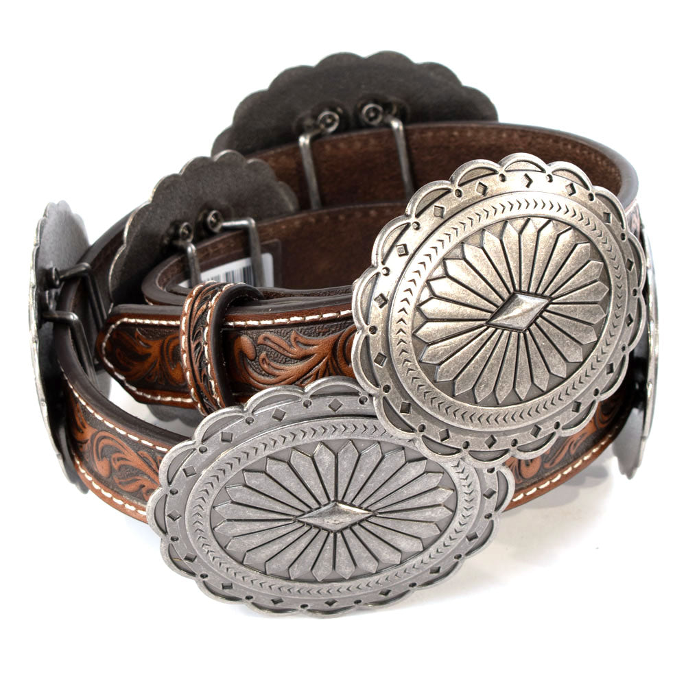 Ariat Oval Flower Concho Belt — Teskeys display picture 2