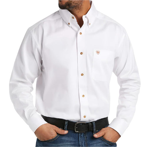 Ariat Men's Solid White Twill Shirt MEN - Clothing - Shirts - Long Sleeve Ariat Clothing