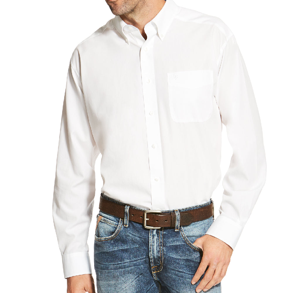 Ariat Men's Solid White Shirt MEN - Clothing - Shirts - Long Sleeve Shirts Ariat Clothing   
