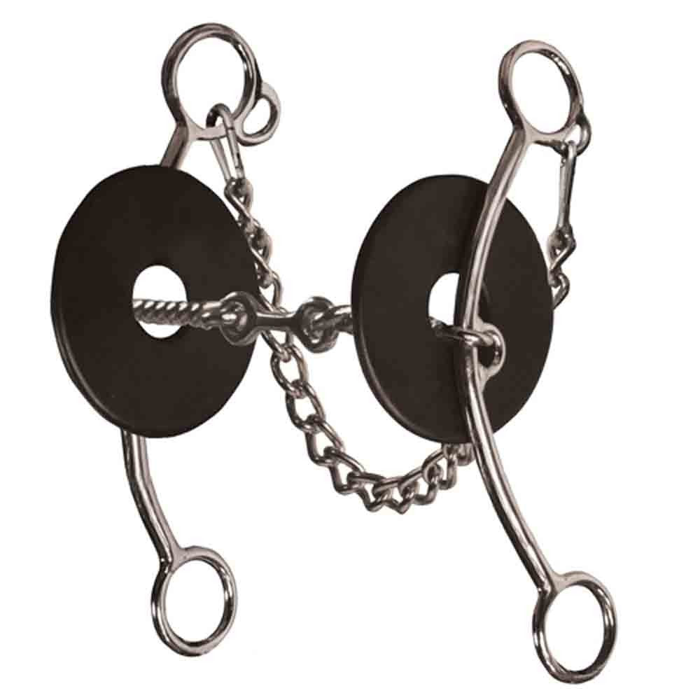 Professional's Choice Brittany Pozzi Lifter Series Long Shank 3-Piece Twisted Wire Snaffle Bit Tack - Bits, Spurs & Curbs Professional's Choice   