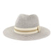 * Casual Summer Banding Straw Panama Hat - Grey HATS - CASUAL HATS Accity