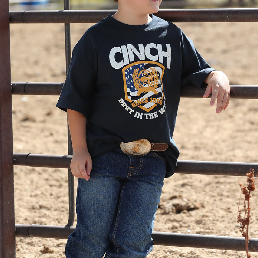 Cinch Logo Best in the West Tee-FINAL SALE KIDS - Boys - Clothing - T-Shirts & Tank Tops Cinch   