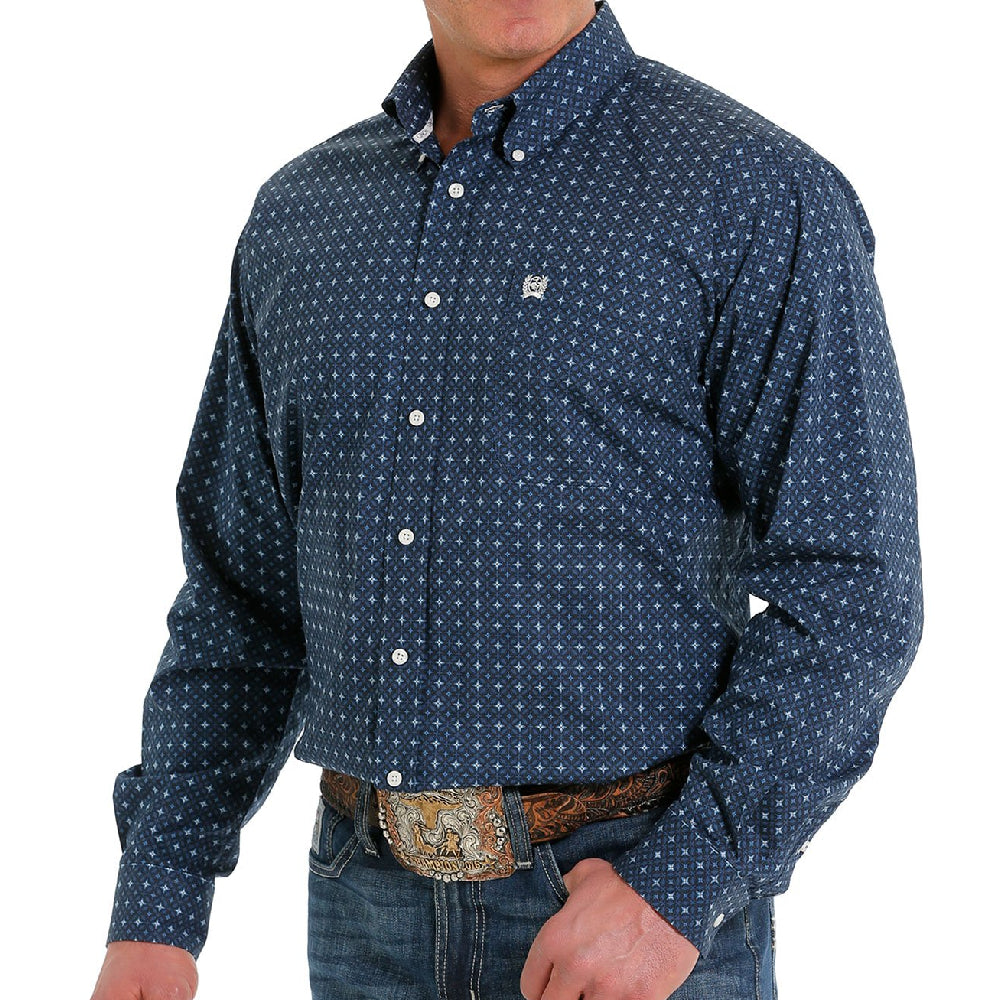 Cinch Diamond Geometric Print Shirt - FINAL SALE MEN - Clothing - Shirts - Long Sleeve Shirts Cinch   