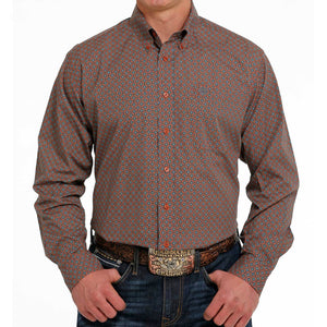 Cinch Men's Long Sleeve Geo Print Shirt MEN - Clothing - Shirts - Long Sleeve Shirts Cinch   
