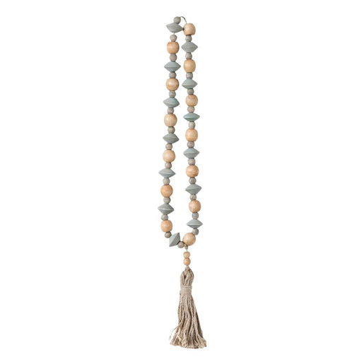 Abaca Wood Bead Strand with Tassel HOME & GIFTS - Home Decor - Decorative Accents Creative Co-Op   