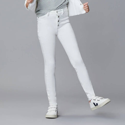DL1961 Girl's White Chloe High Rise Skinny Jean - FINAL SALE KIDS - Girls - Clothing - Jeans DL1961