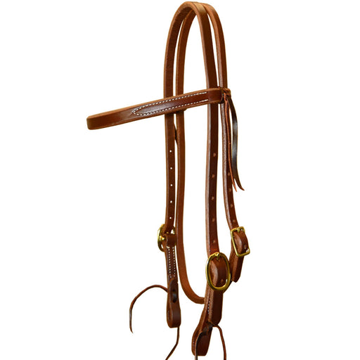 Teskey's Heavy Oil Harness Browband Headstall Tack - Headstalls Teskey's   