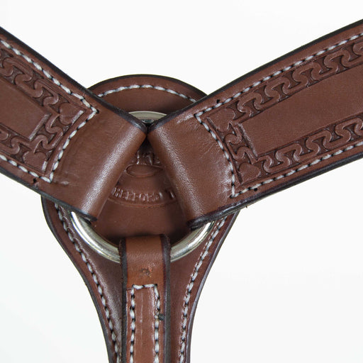 Teskey's 1-3/4" Slick Out Breast Collar with Running w Border Tack - Breast Collars Teskey's