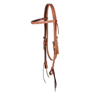Teskey's Browband Headstall with Tie Ends Tack - Headstalls Teskey's Light Oil  