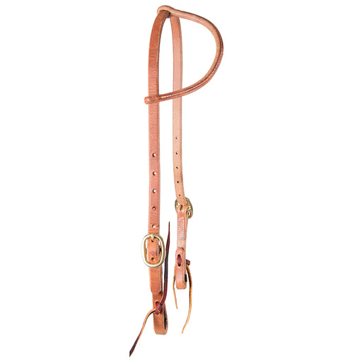 Teskey's Double Buckle One Ear Headstall Tack - Headstalls Teskey's Light Oil  