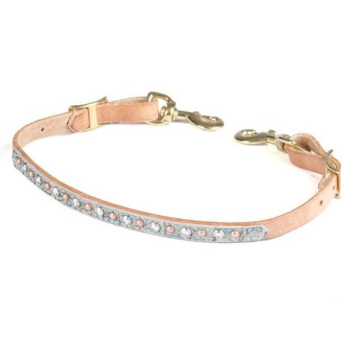 Teskey's Turquoise Gator Wither Strap with Crystals & Dots Tack - Breast Collars Teskey's