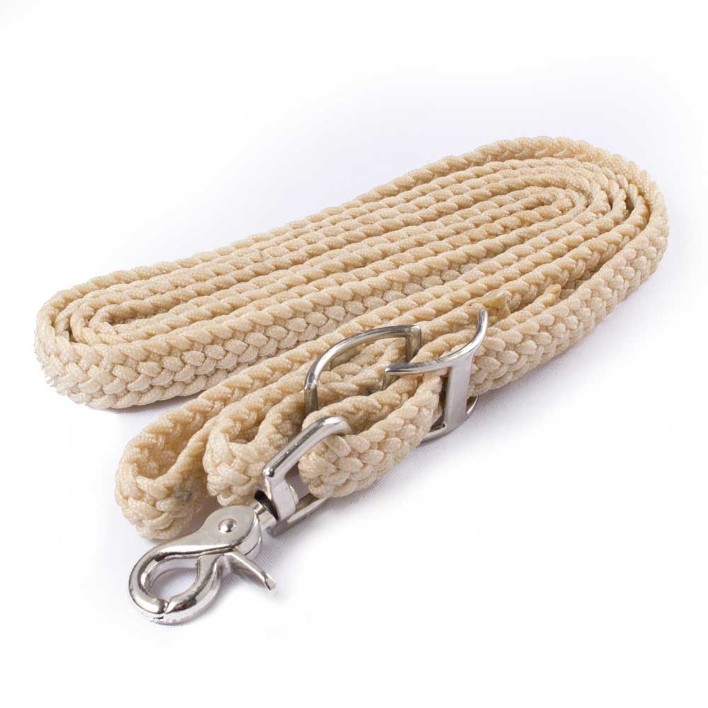 Tan Waxed Roping Rein - Teskeys
